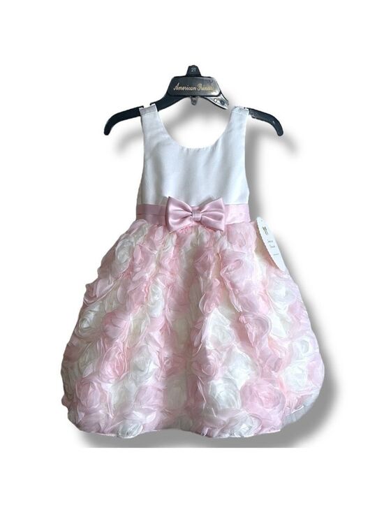 American Princess Other - American Princess Florette Sleeveless Dress Pink & White Girls 2T Multi-layered
